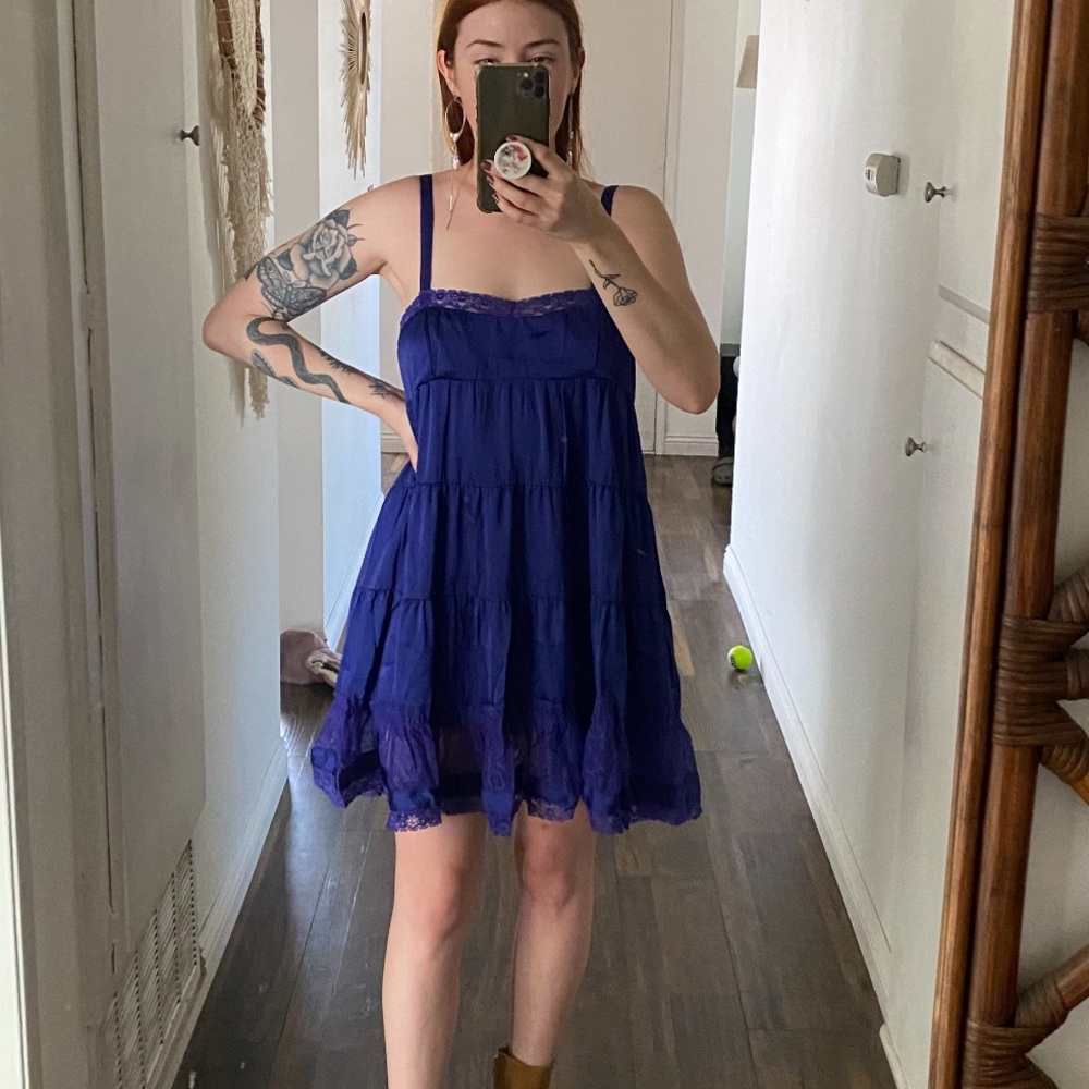Free people satin/lace dress worn once